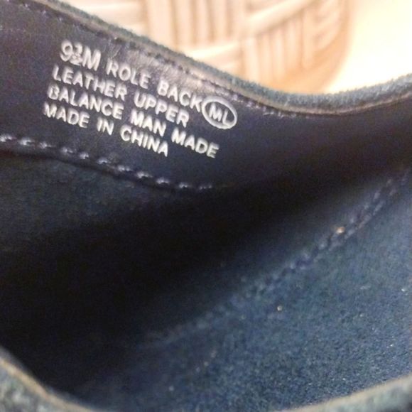 AEROSOLES Sling Back Blue Suede Leather Clog Mules Buckle Chunky Heel Size 9.5 - Picture 5 of 9